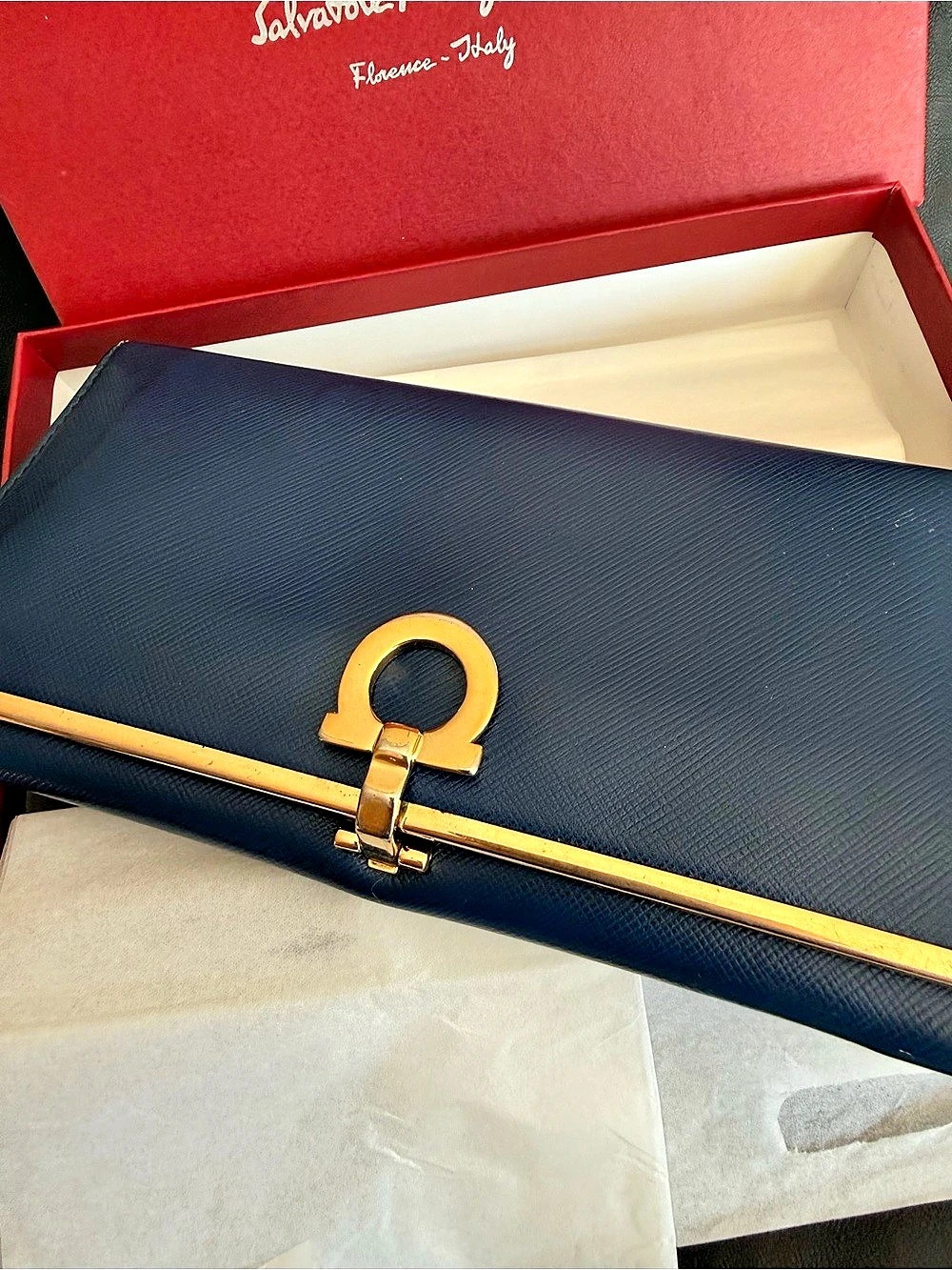Salvatore Ferragamo Blue Wallet